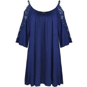 Women's Sleeve Off Shoulder Tunic Top Casual Dress